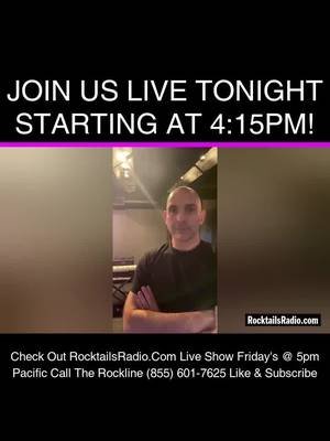 JOIN US LIVE TONIGHT STARTING AT 4:15pm!