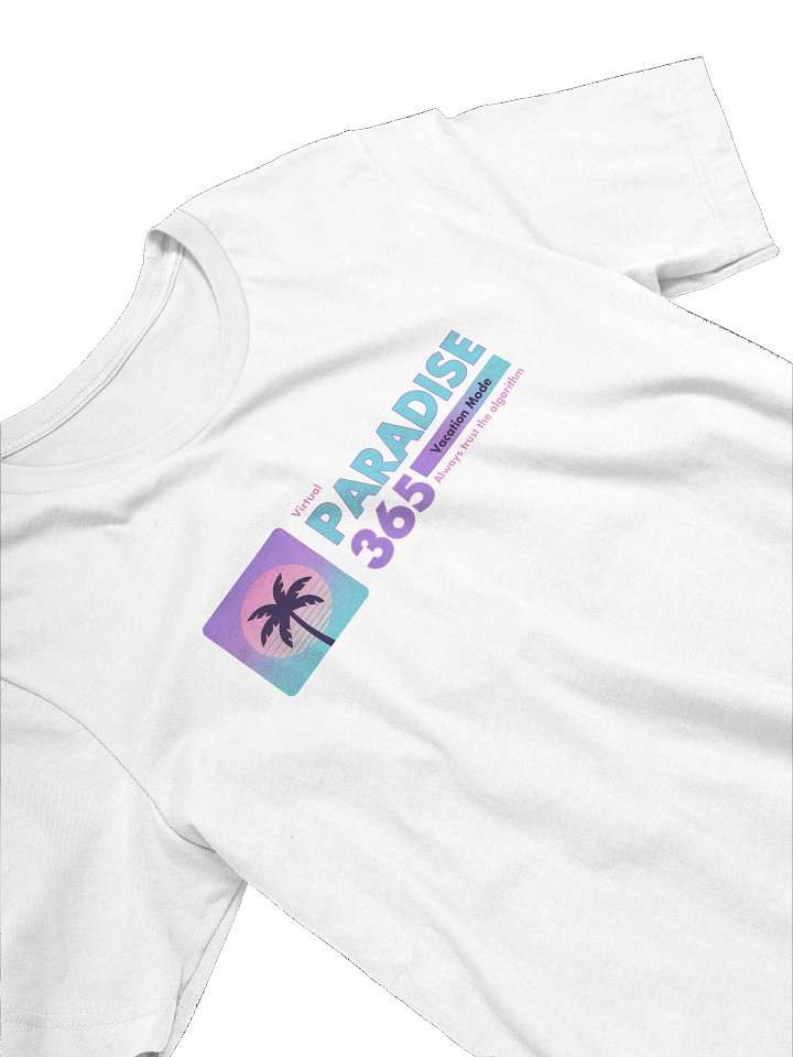 Retro Paradise Vacation T-Shirt - 80s Vaporwave Palm Tree Graphic Tee product image (2)