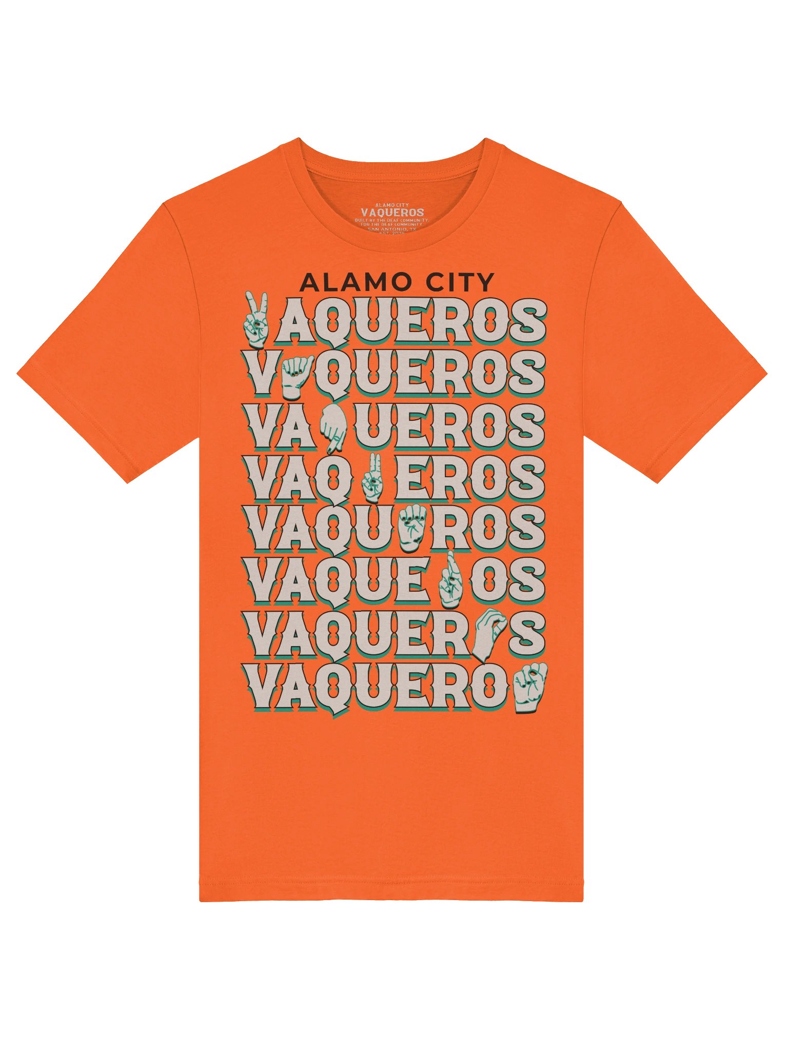 Alamo City Vaqueros Orange ASL Shirt product image (3)