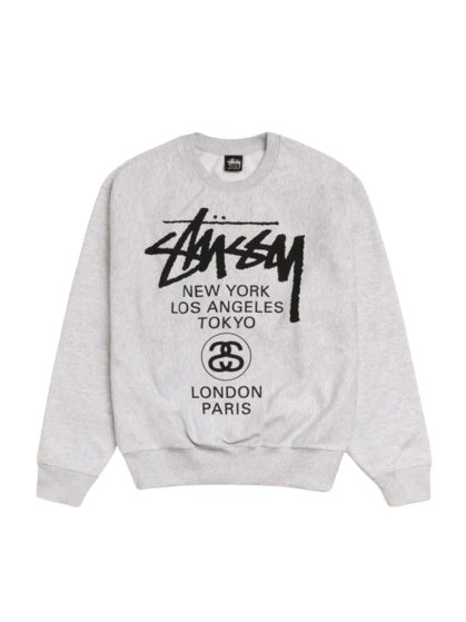 STUSSY WORLD TOUR CREW PIGMENT DYED product image (1)