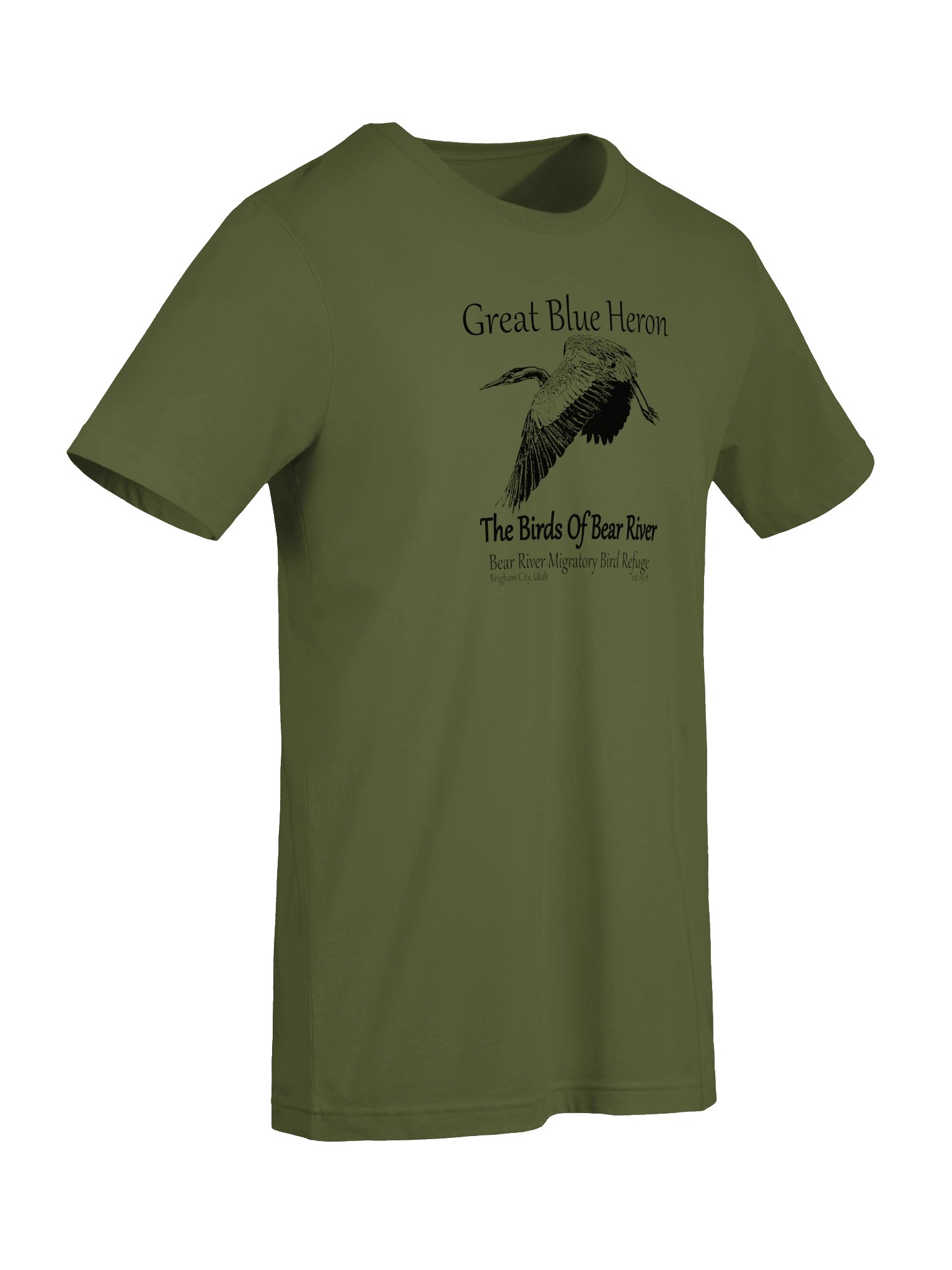 Birds of Bear River Great Blue Heron Unisex T-shirt product image (73)
