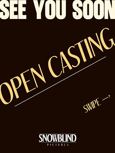 ”See You Soon” is still looking for our EVA!

Send your portfolio to will@snowblindpictures.com

Must be available for shoot ...