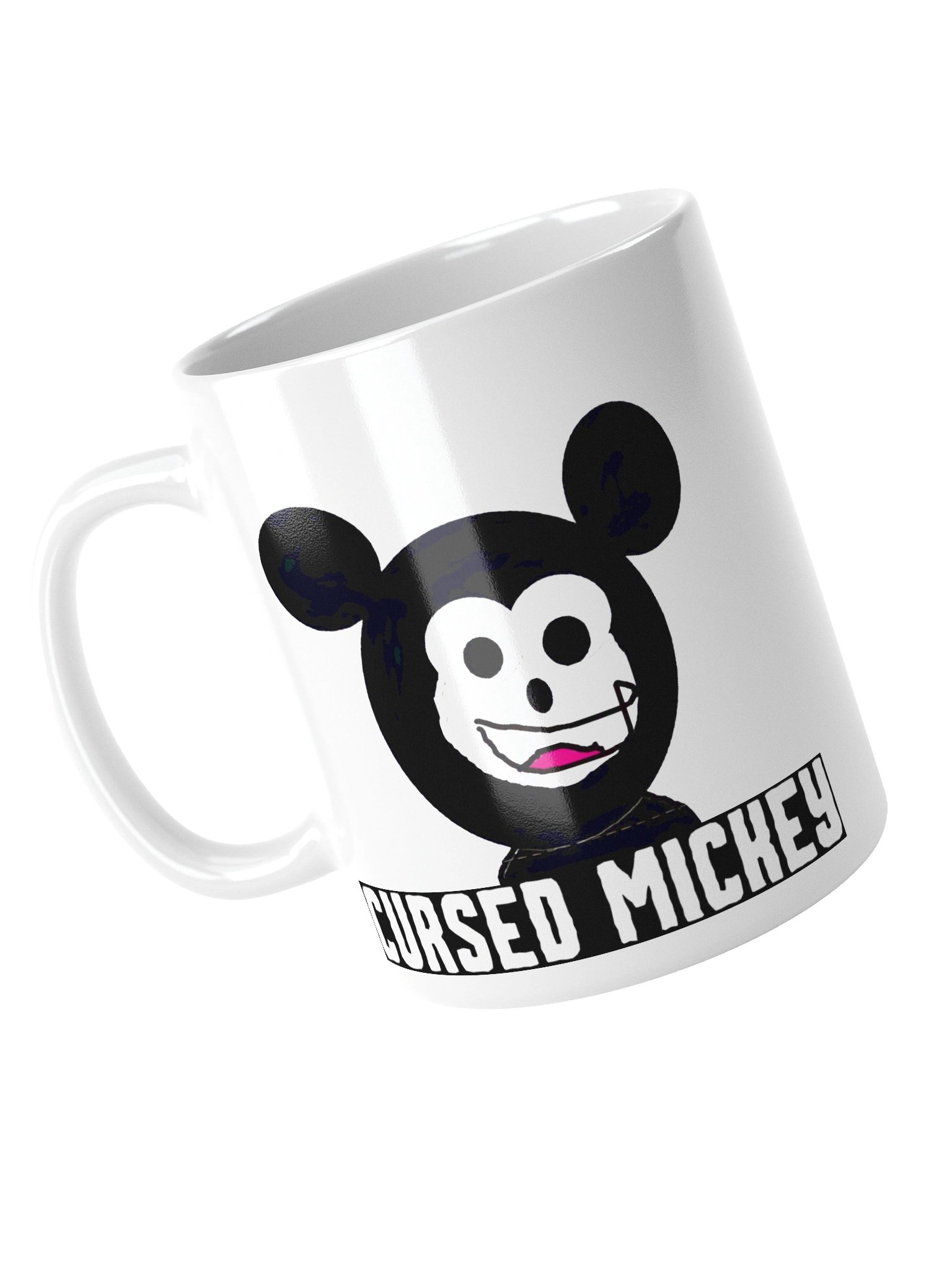 Cursed Mickey — White Glossy Mug product image (5)
