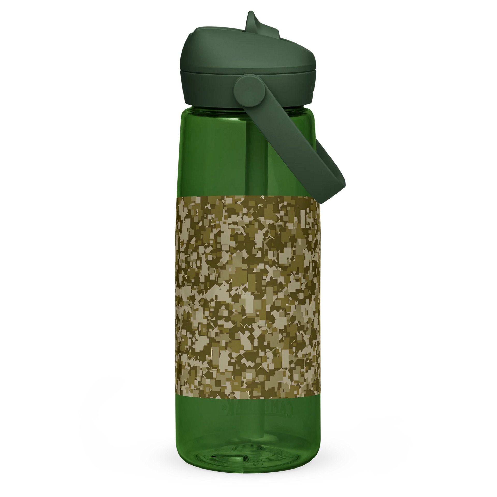 Pixelated Camo Flip Straw Water Bottle product image (2)