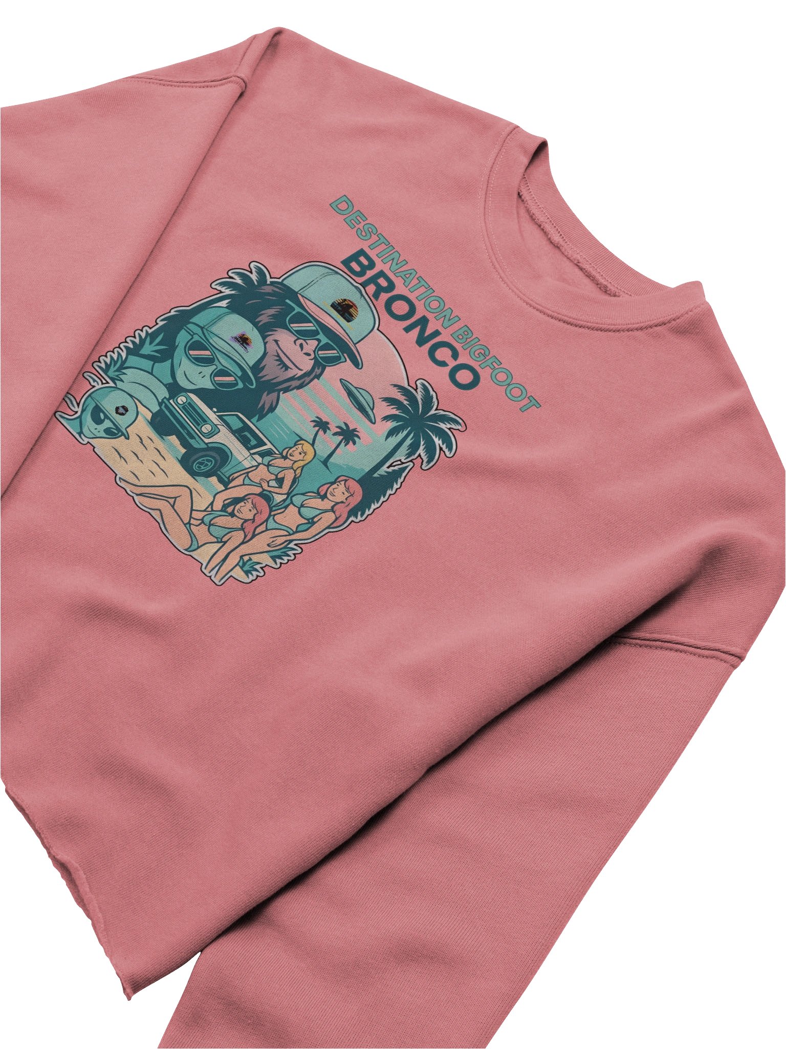 Destination Bigfoot Bronco Legends Of Sunset Best Friend's Bella+Canvas Women's Fleece Crop Sweatshirt (Multiple Colors Available) product image (15)