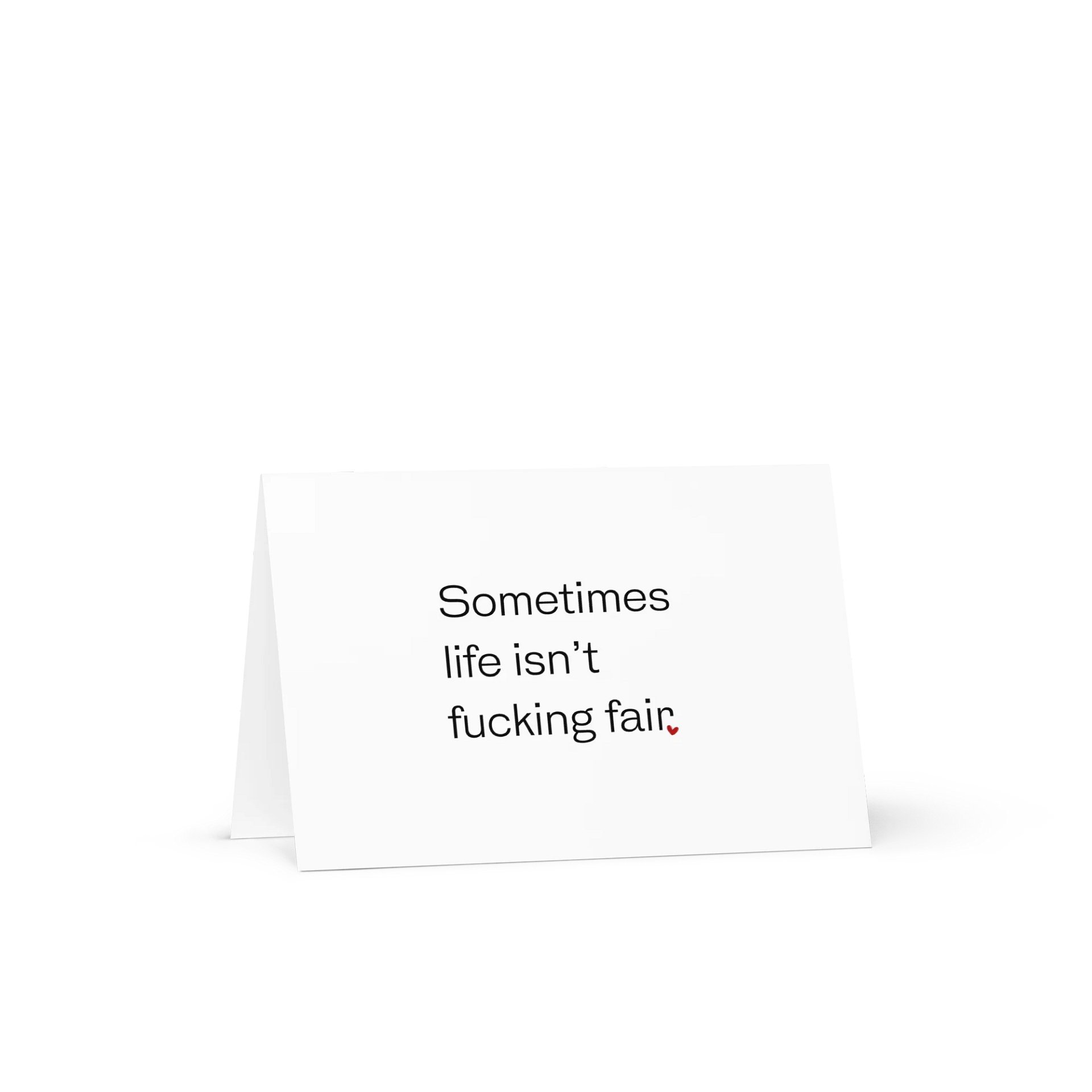 LIFE ISN'T FAIR Notecard product image (1)