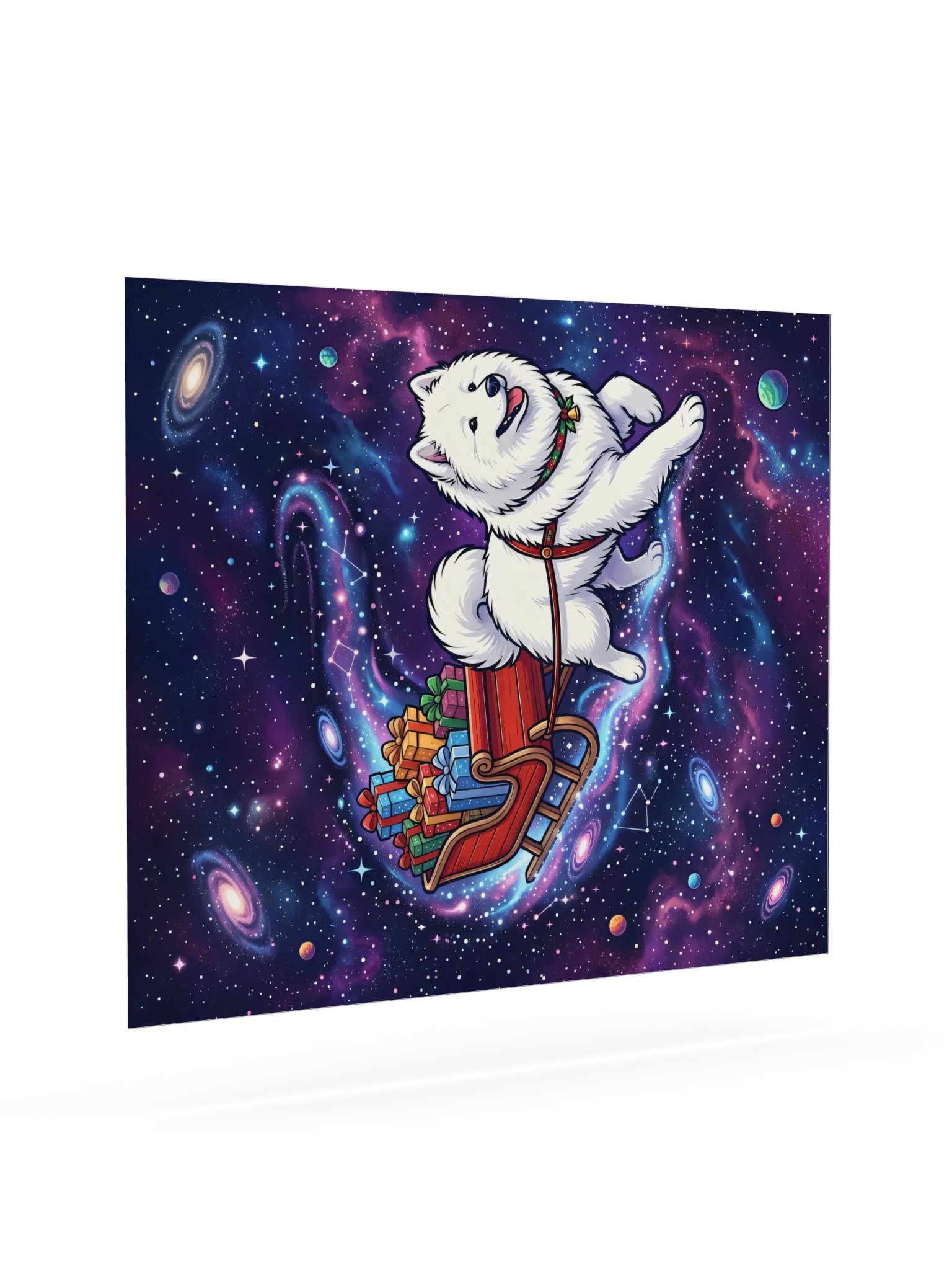 Space Sleigh Samoyed Poster product image (21)
