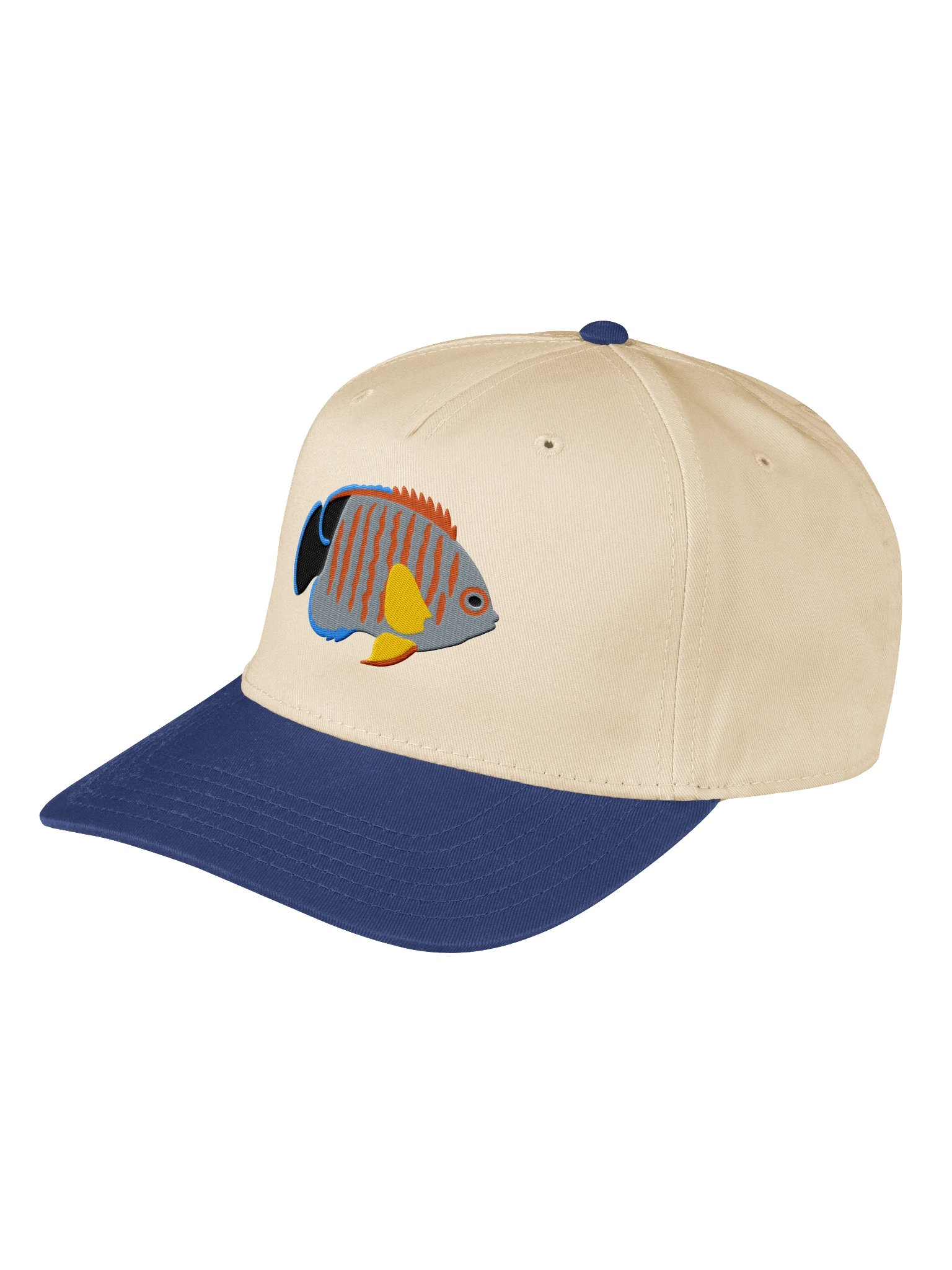 Eibli Angelfish Embroidered Mid-Profile Baseball Cap | Saltwater Reef Aquarium Fish Hat product image (5)