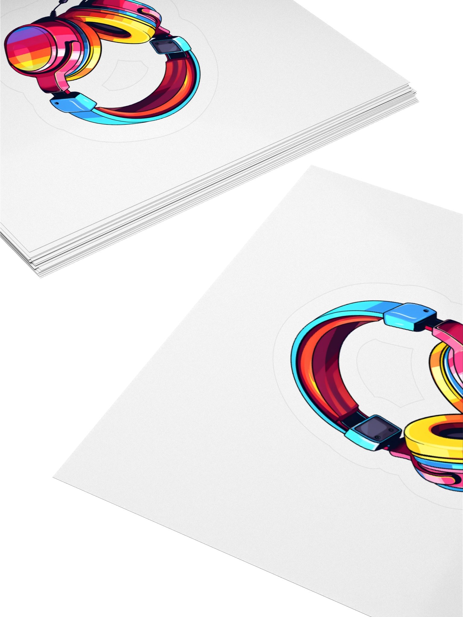 Vibrant Beats Kiss Cut Stickers product image (12)