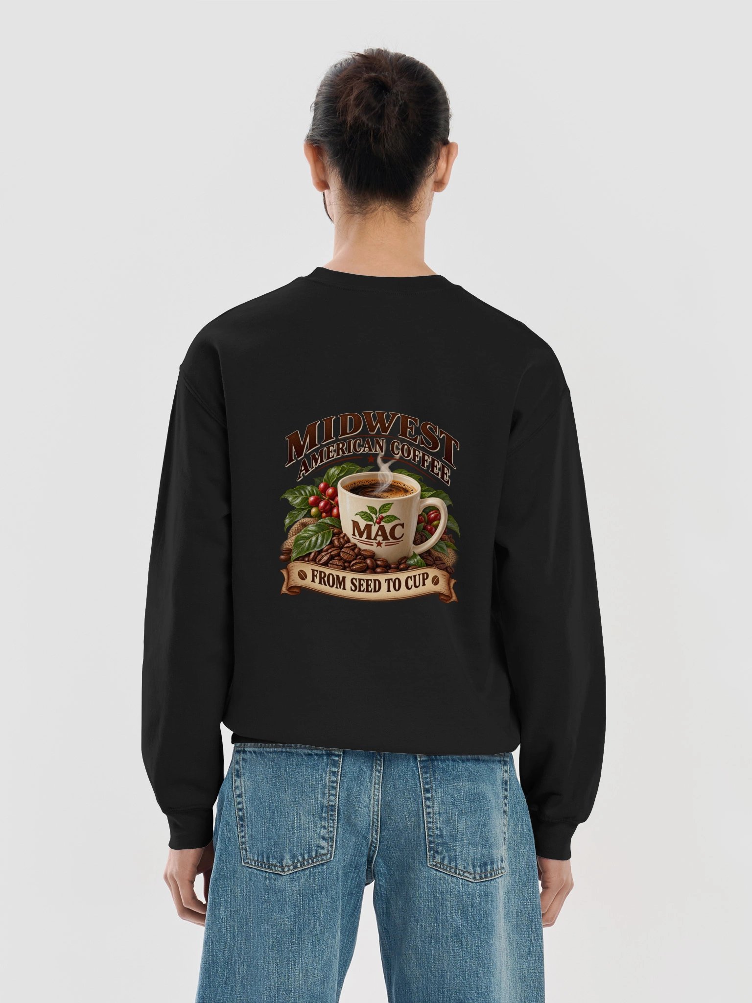 Midwest American Coffee – From Seed to Cup Crewneck Sweatshirt product image (6)