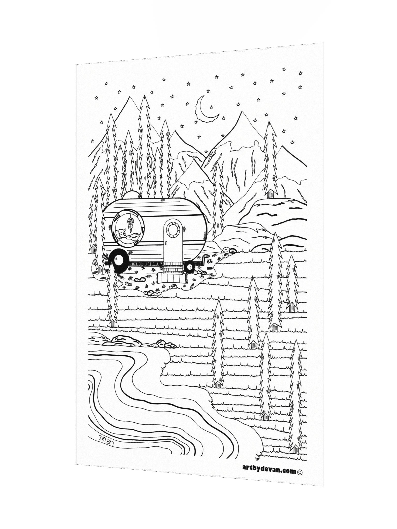 Color Your Own Art: Peaceful Camper product image (3)