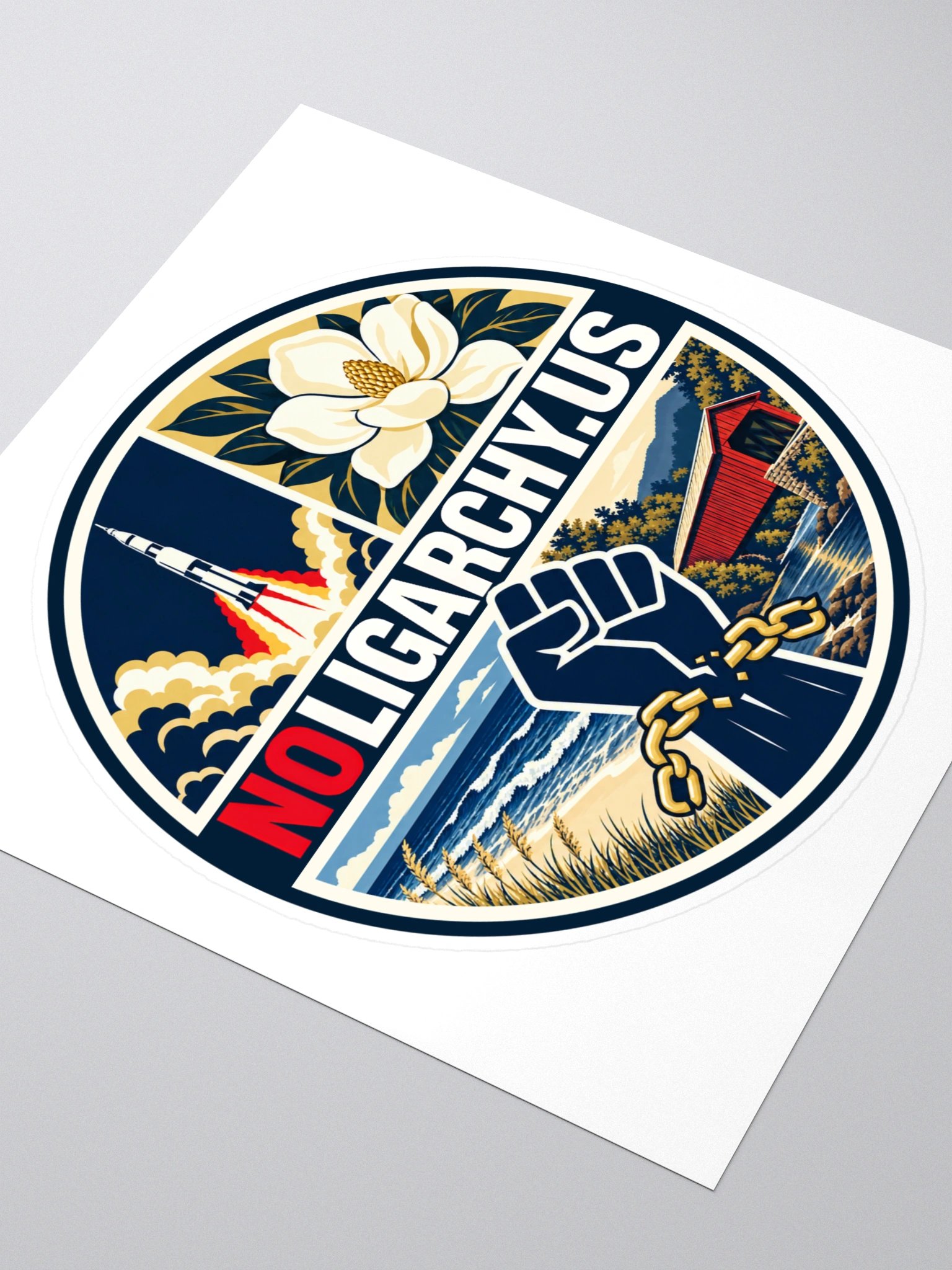 Alabama NOLIGARCHY.US sticker product image (3)