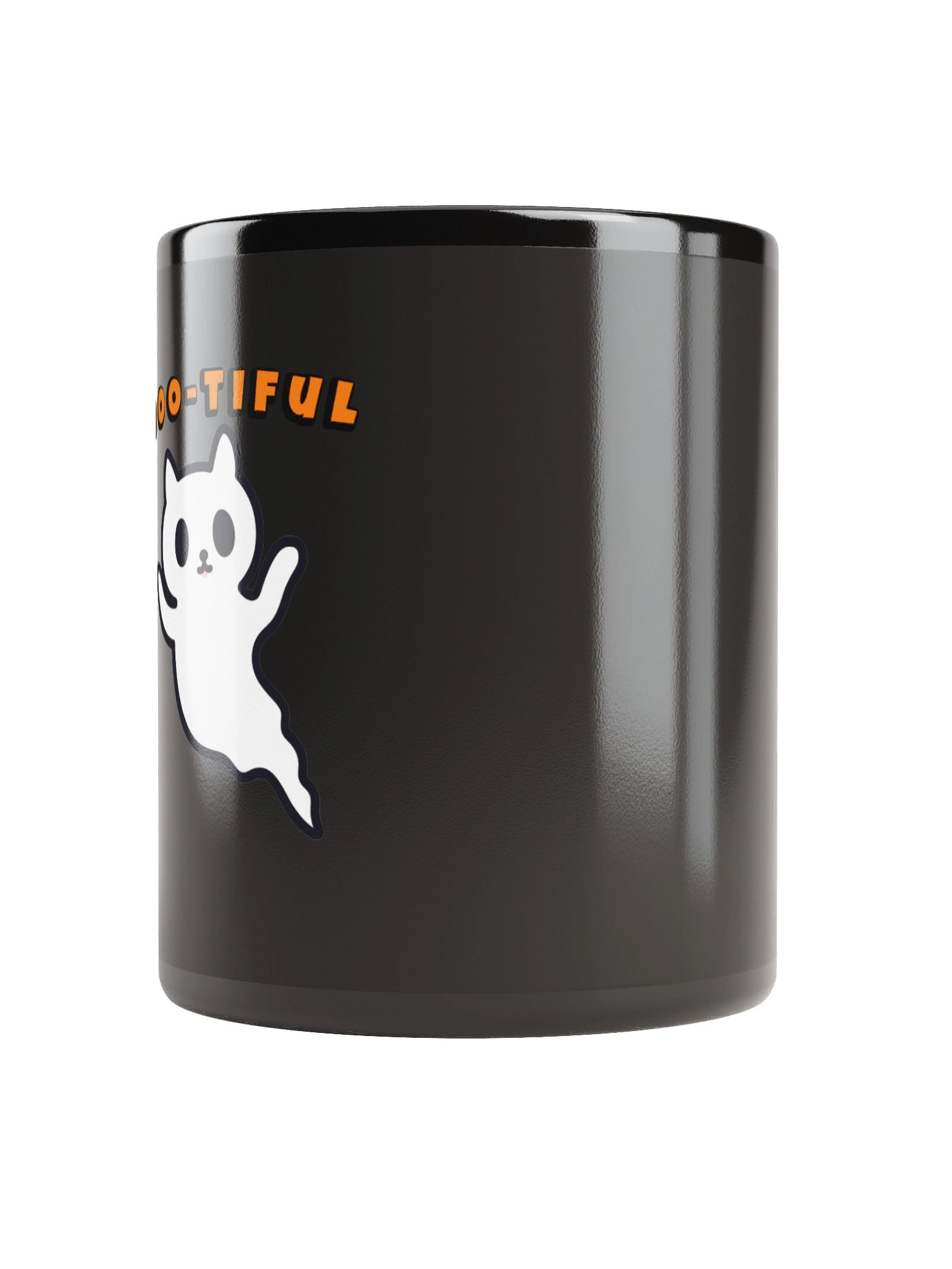 Boo-tiful Cat Ghost Black Mug product image (2)