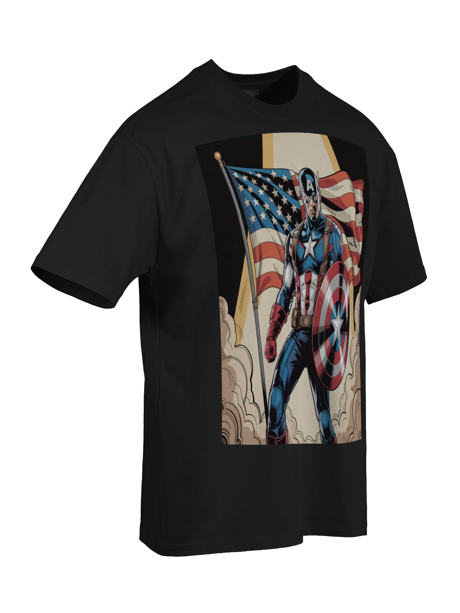 Herald's Halo: Captain America Dawn-Borne Oath Oversized Faded T-Shirt product image (8)