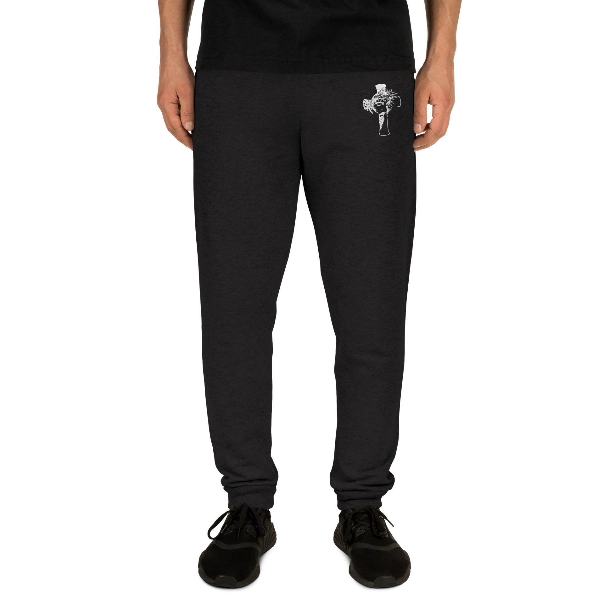 4evercross - Jesus Cross Embroidered Basic Joggers product image (3)