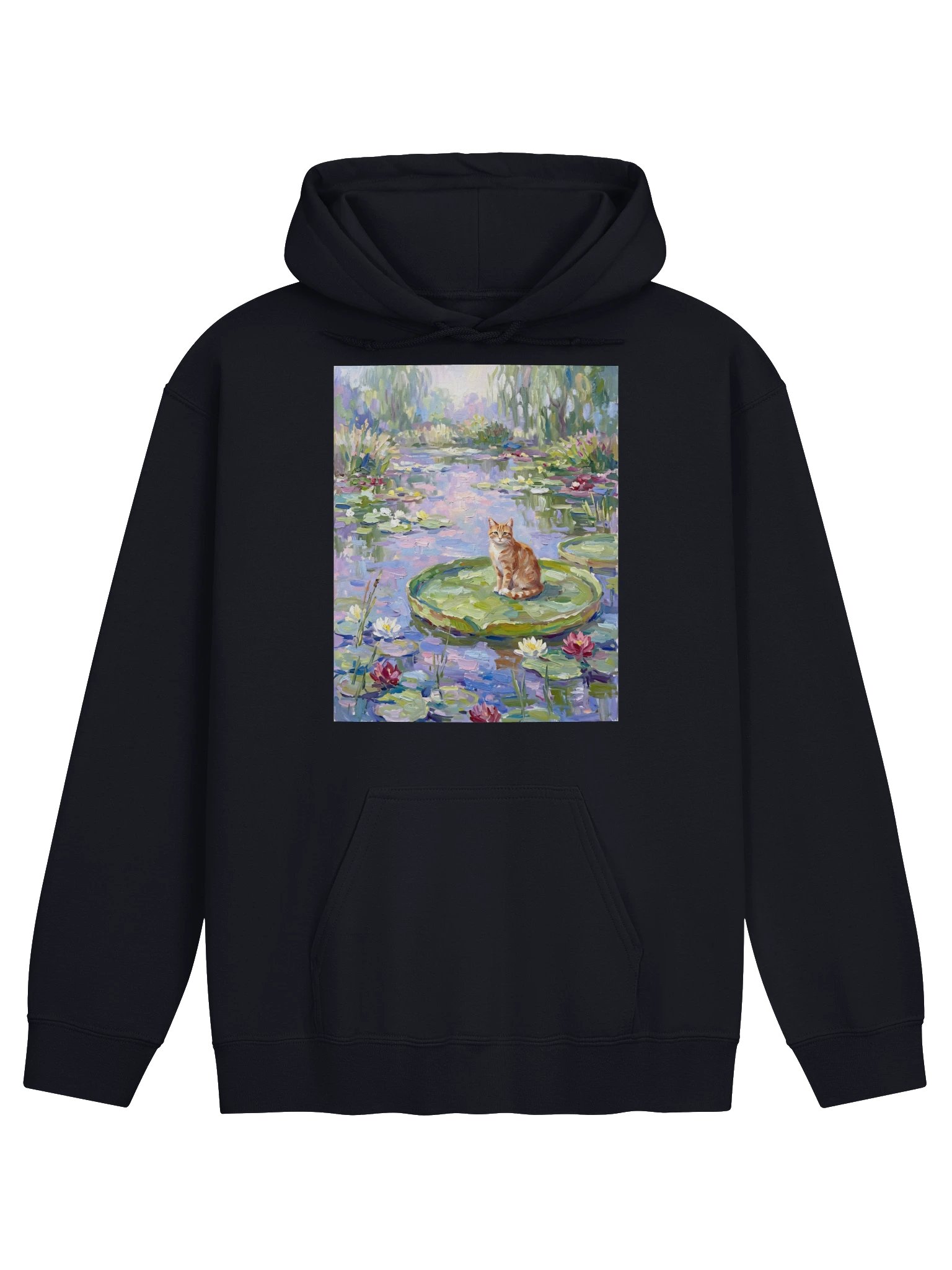 Water Lilies Cat Hoodie product image (1)