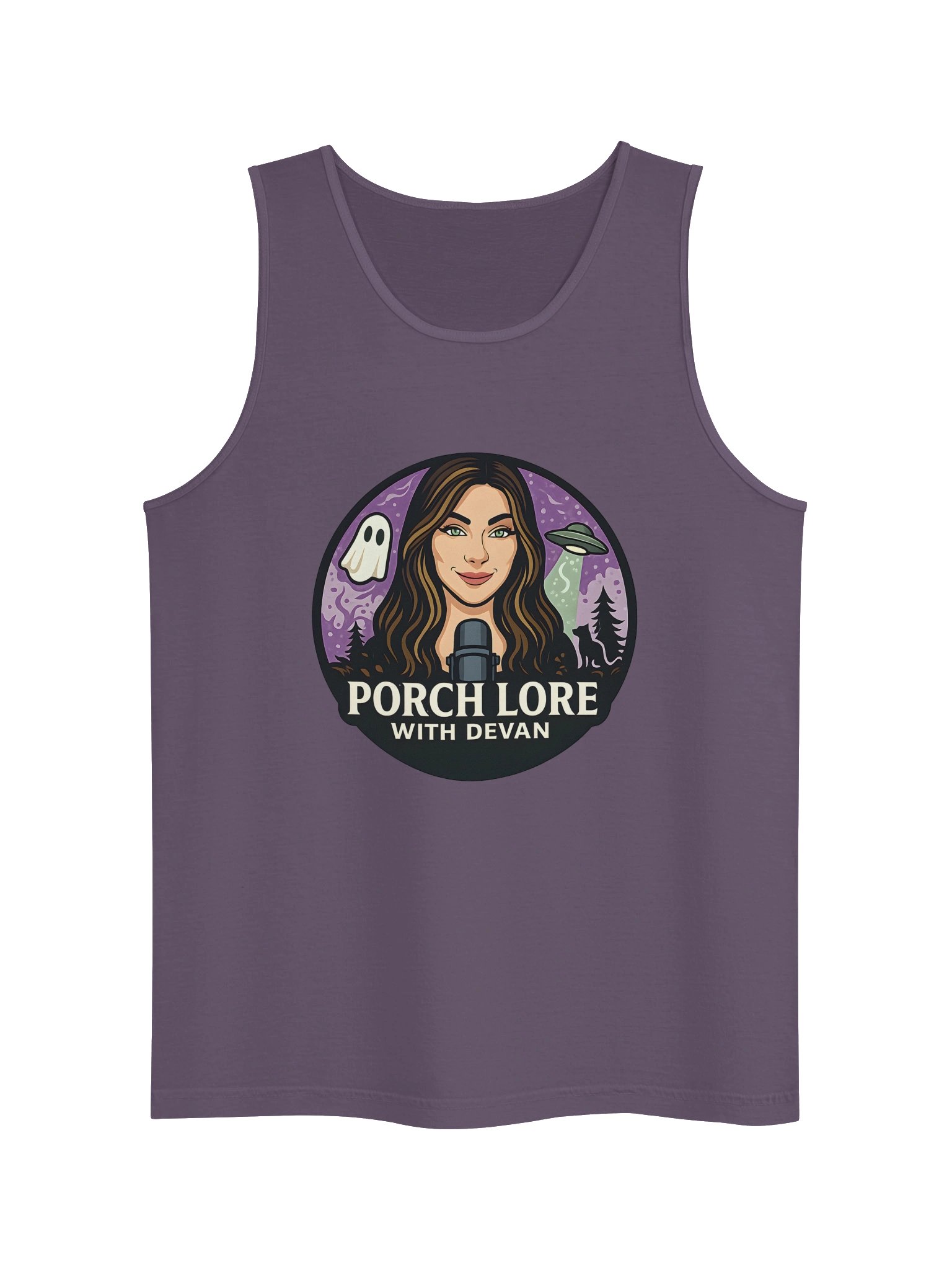 PORCH LORE DEVAN LOGO UNISEX GARMENT DYED TANK TOP product image (1)