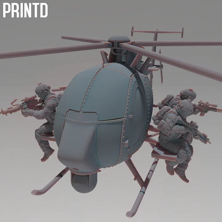 MH-6I Light Helicopter - Modern Warfare Wargame Resin Models Zona Alpha product image (1)