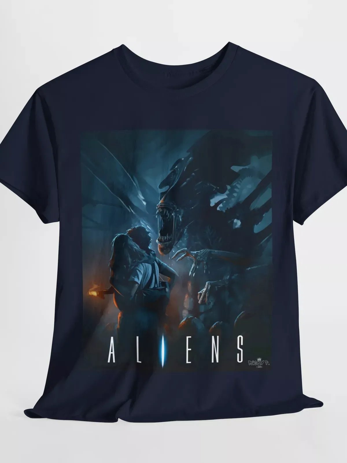 Aliens 1986 Ridley Scott Movie T shirt Unisex Heavy Cotton Tee product image (1)