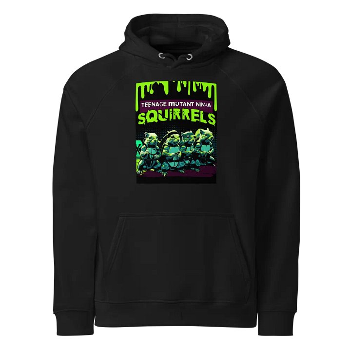 Ninja Squirrel Eco Raglan Hoodie PREMIUM product image (1)