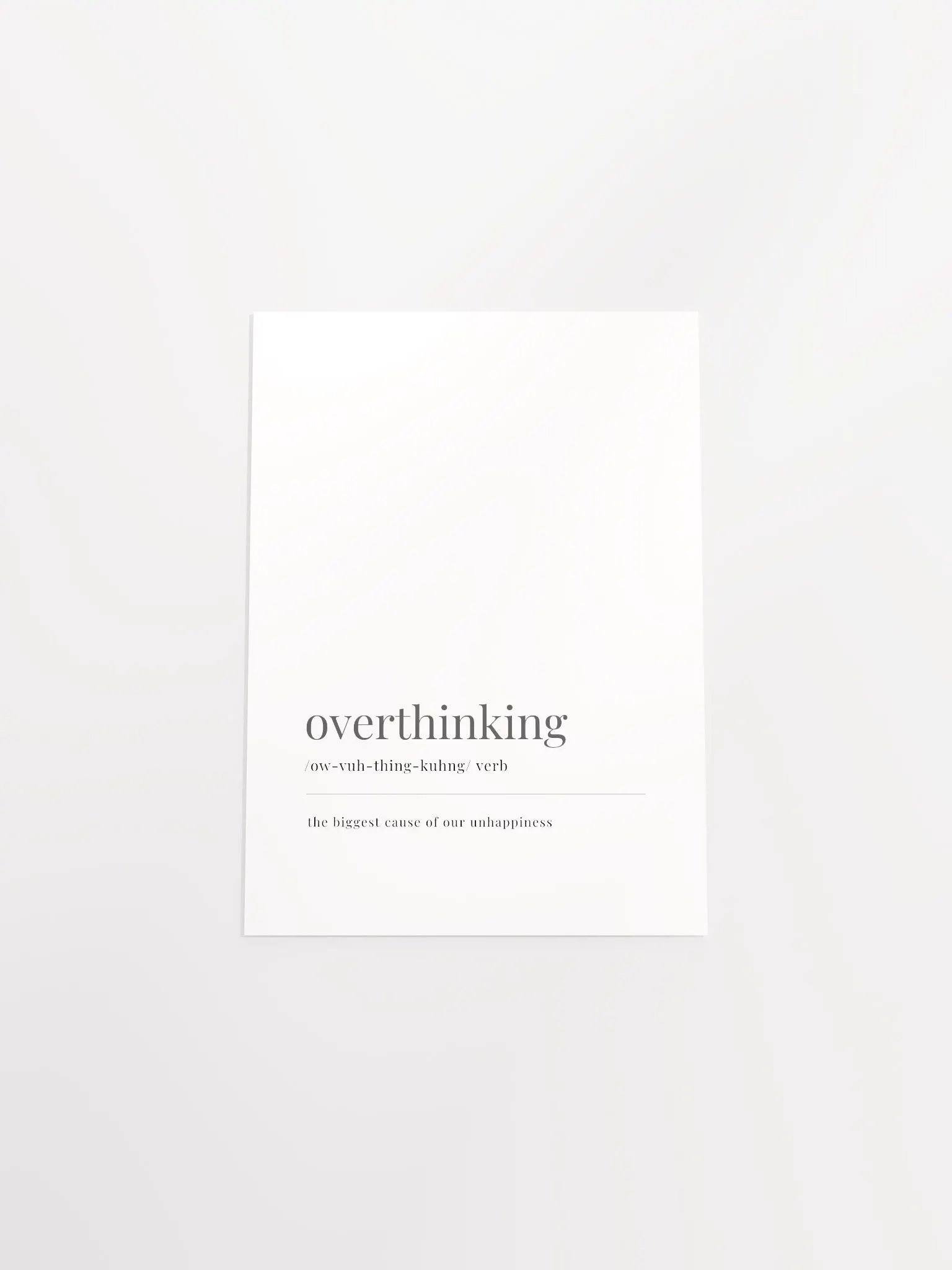 Overthinking Definition Poster Print product image (29)