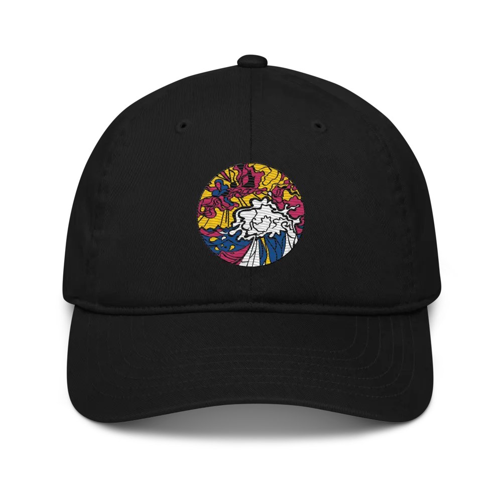 Sunburst Swirl Organic Dad Hat - Wave at Sunset product image (1)