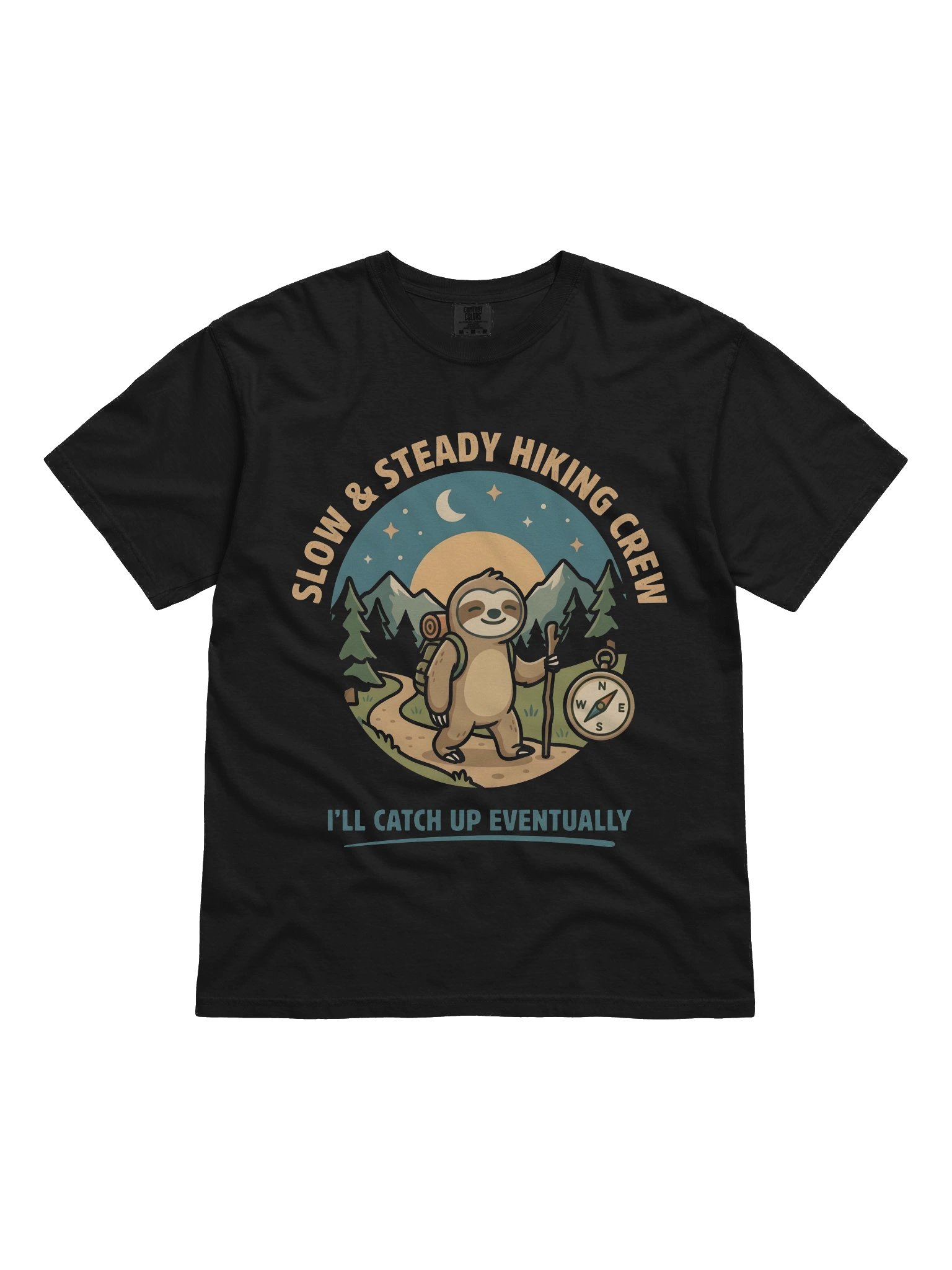Slow & Steady Hiking Crew Sloth T-Shirt - Funny Hiking Tee product image (1)