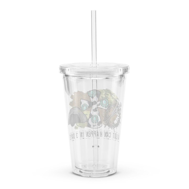 A Lot Can Happen in 3 Days - Double Wall Clear Plastic Tumbler product image (2)