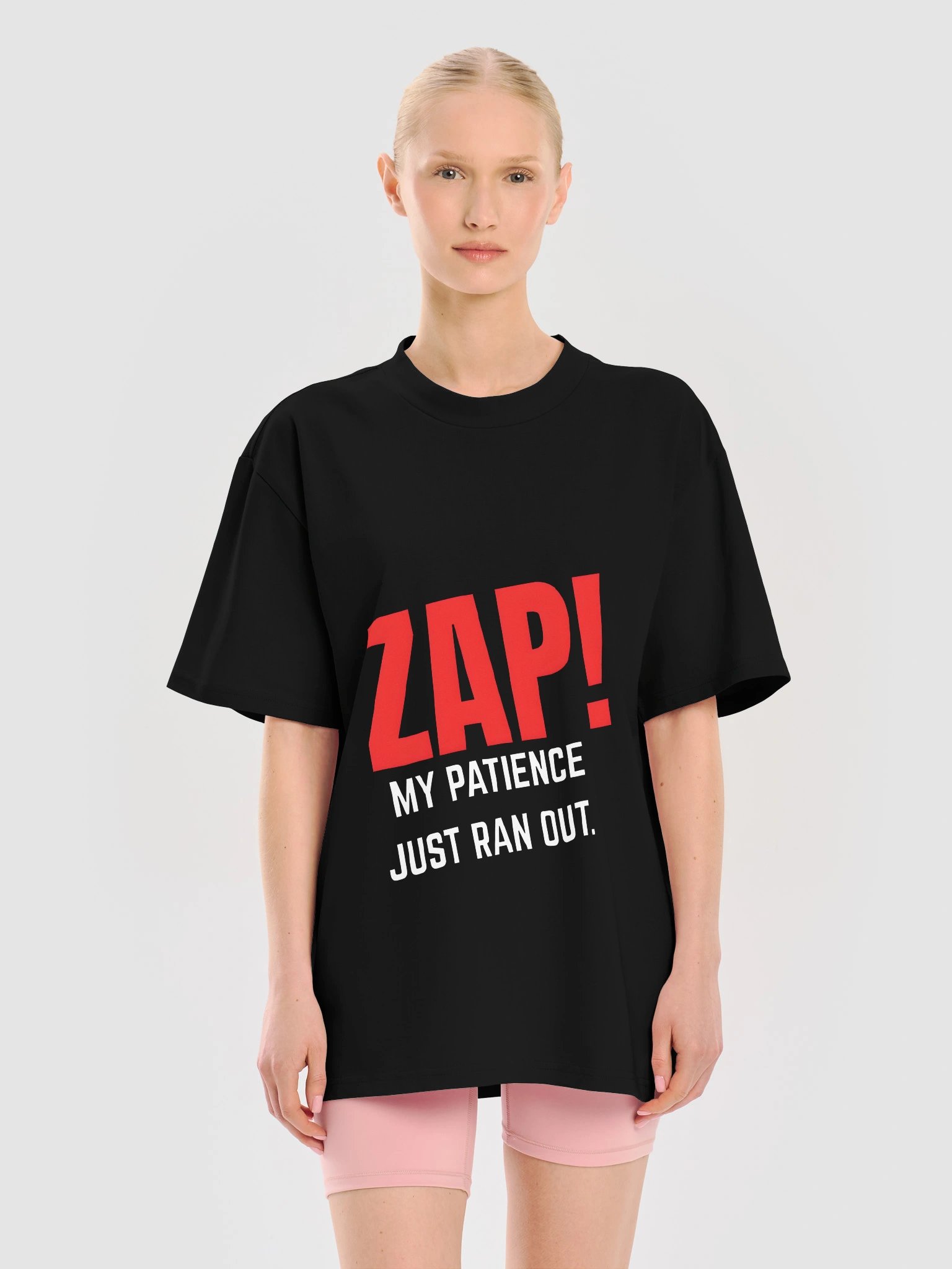 ZAP! My Patience Just Ran Out T-Shirt | Funny Sarcastic Comic Style Tee | Retro Pop Art Graphic Shirt | Unisex Humor Gift product image (3)