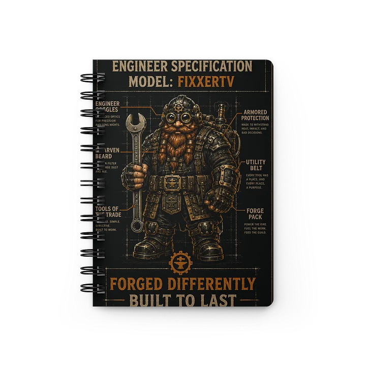 Forged Differently, Built to Last | FixxerTV Engineering Notebook product image (1)