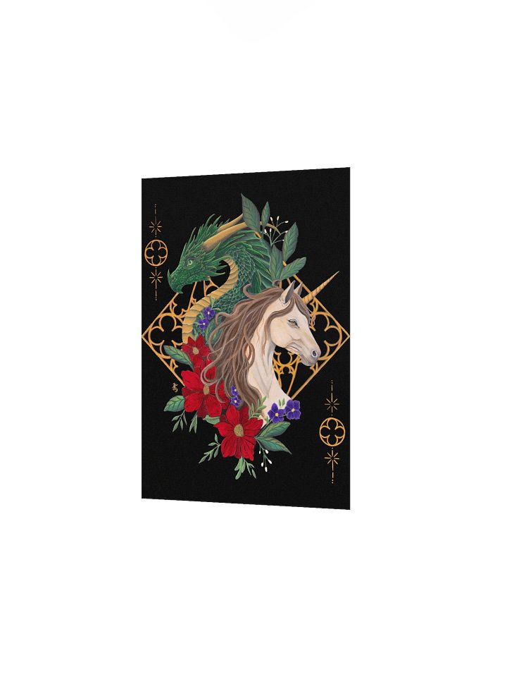 Dragon & Unicorn Acrylic Painting Print product image (2)