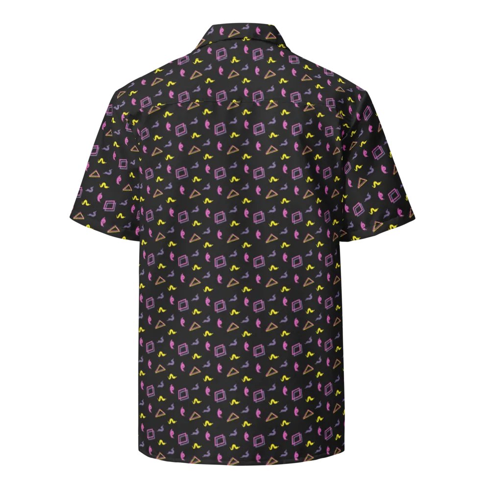 Oh Worm black pattern button down shirt product image (3)