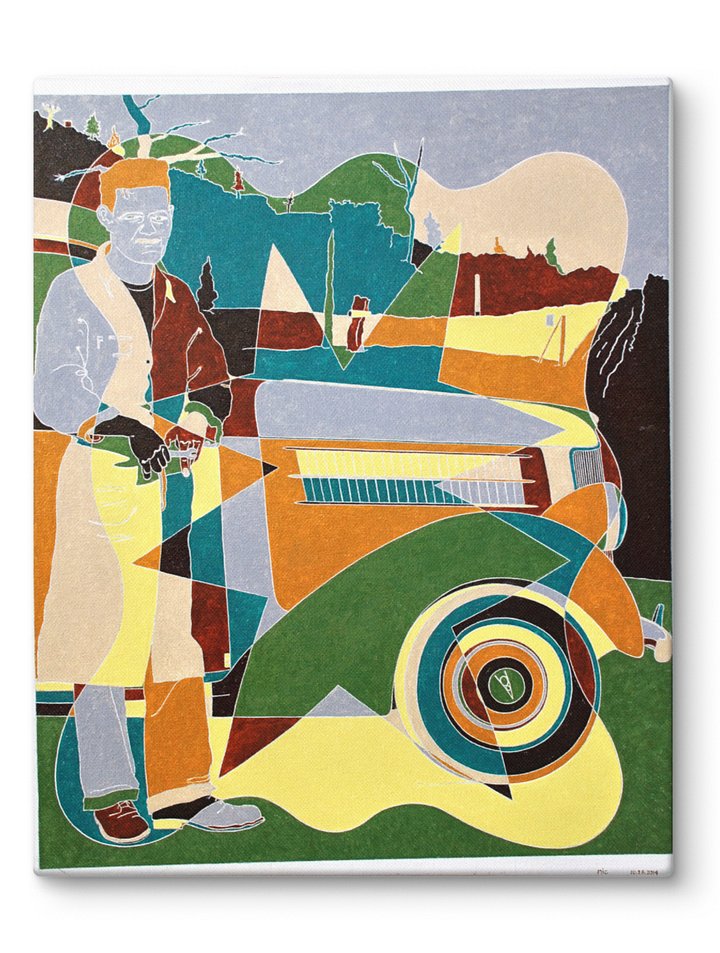 Pat's '36 Ford (2014) on canvas (24" x 30") product image (2)