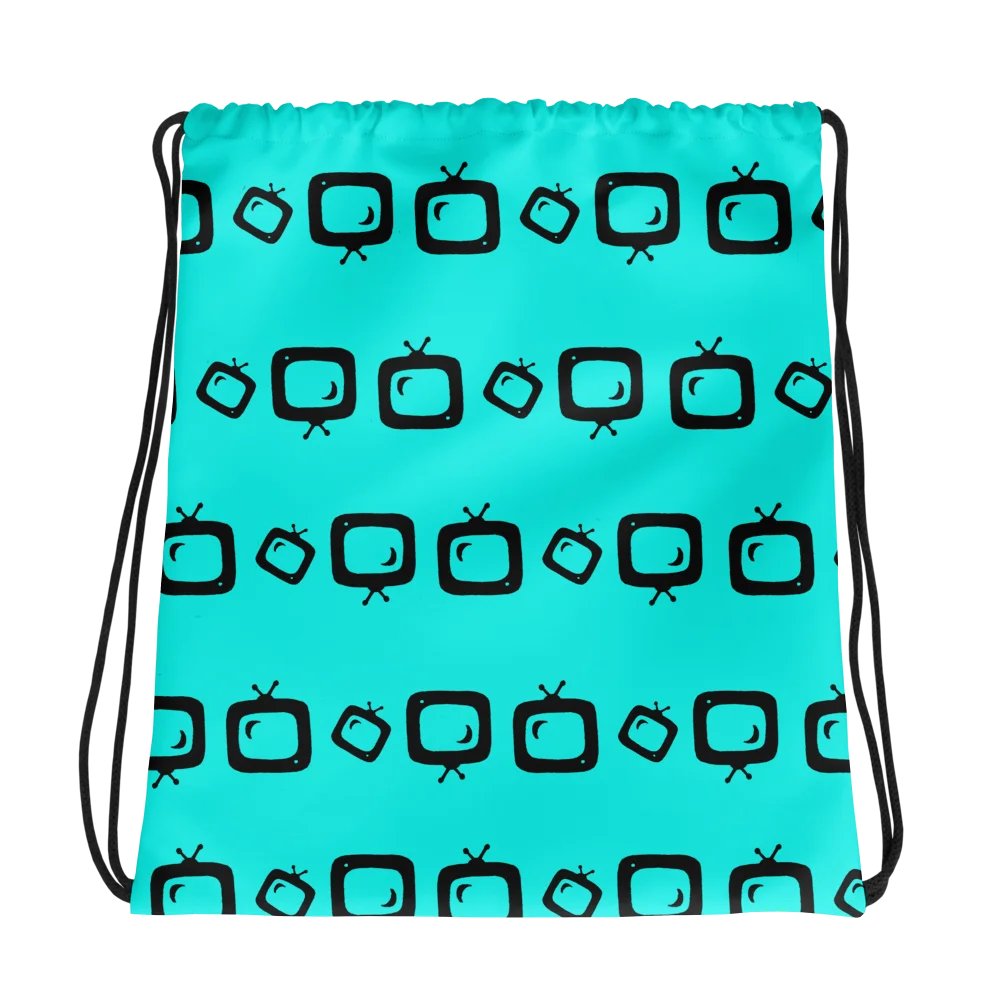 Movies and TV Drawstring Bag (Teal and Black) product image (1)