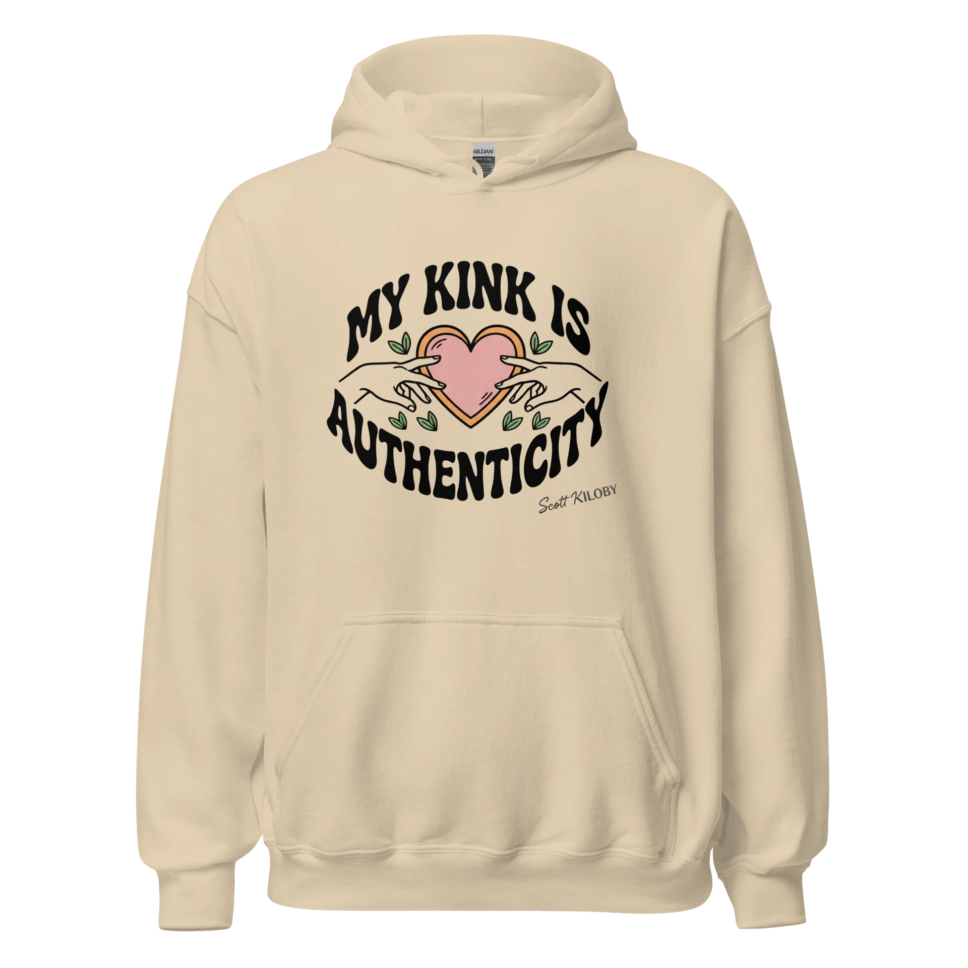 “My Kink Is Authenticity” Sand Classic Unisex Hoodie product image (1)