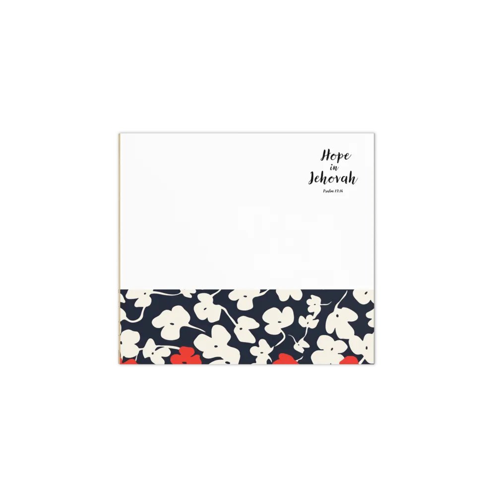 "Hope in Jehovah" | Psalm 27:14 | Blooming Thoughts Notepad product image (1)