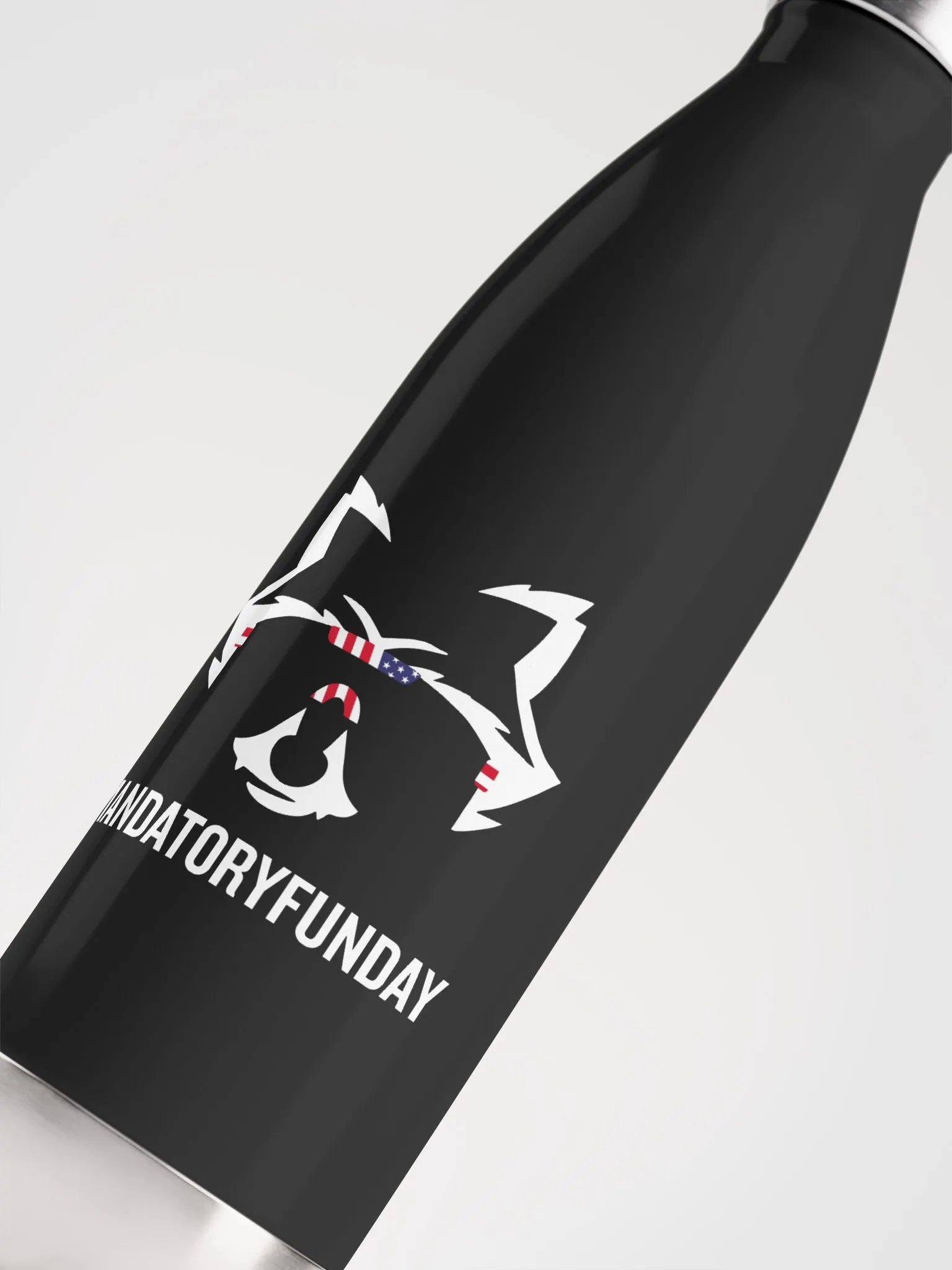 MandatoryFunDay Water Bottle White Lettering product image (5)