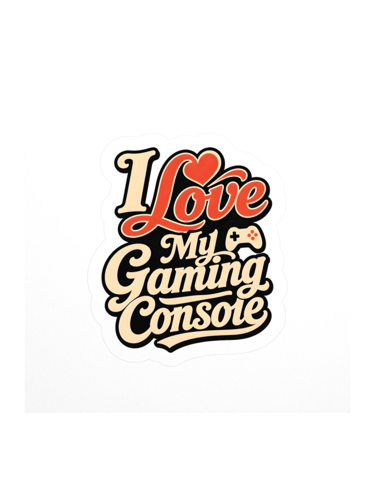 I Love My Gaming Console Sticker product image (1)