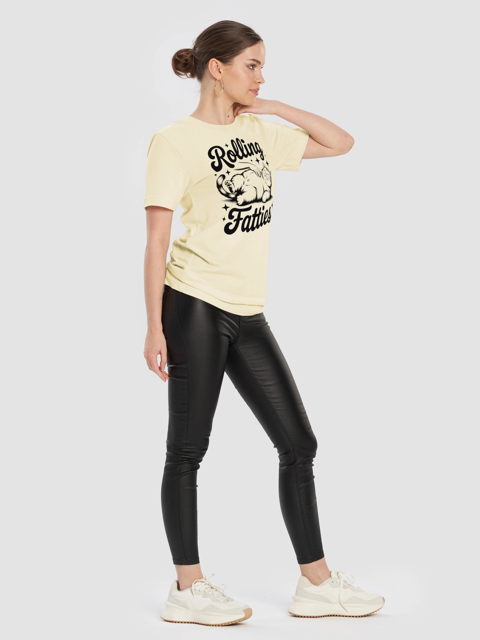 Rolling Fatties T-Shirt | Funny Chubby Cat Massage Tee product image (3)