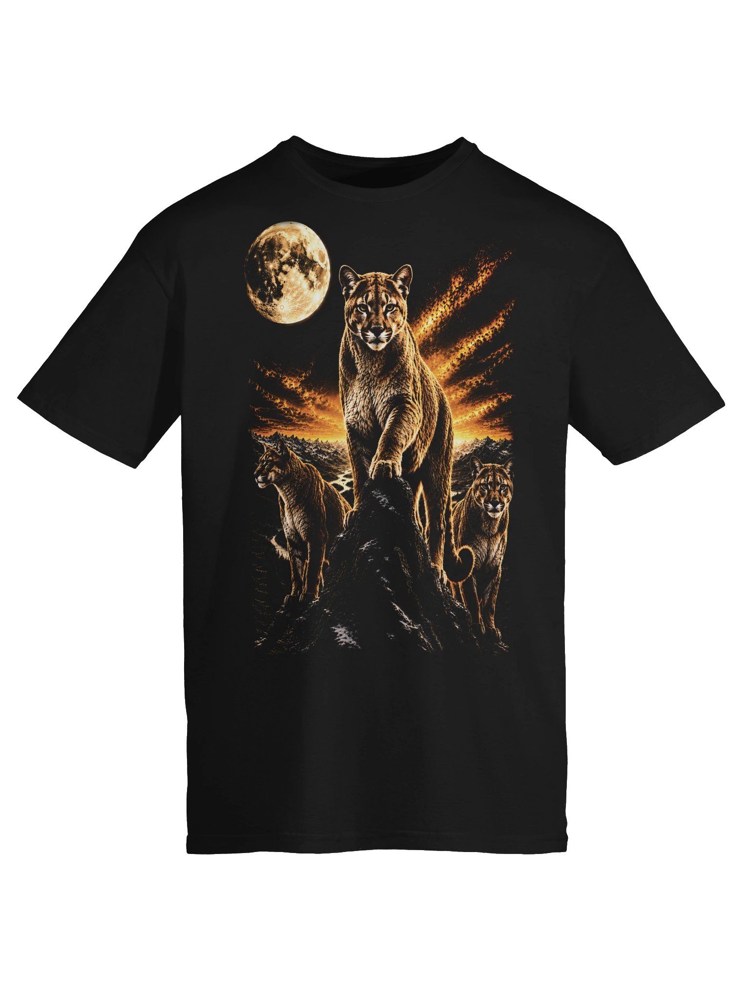 Cougar Howling Moon Tshirt | Legendary Wildlife Shirt product image (5)
