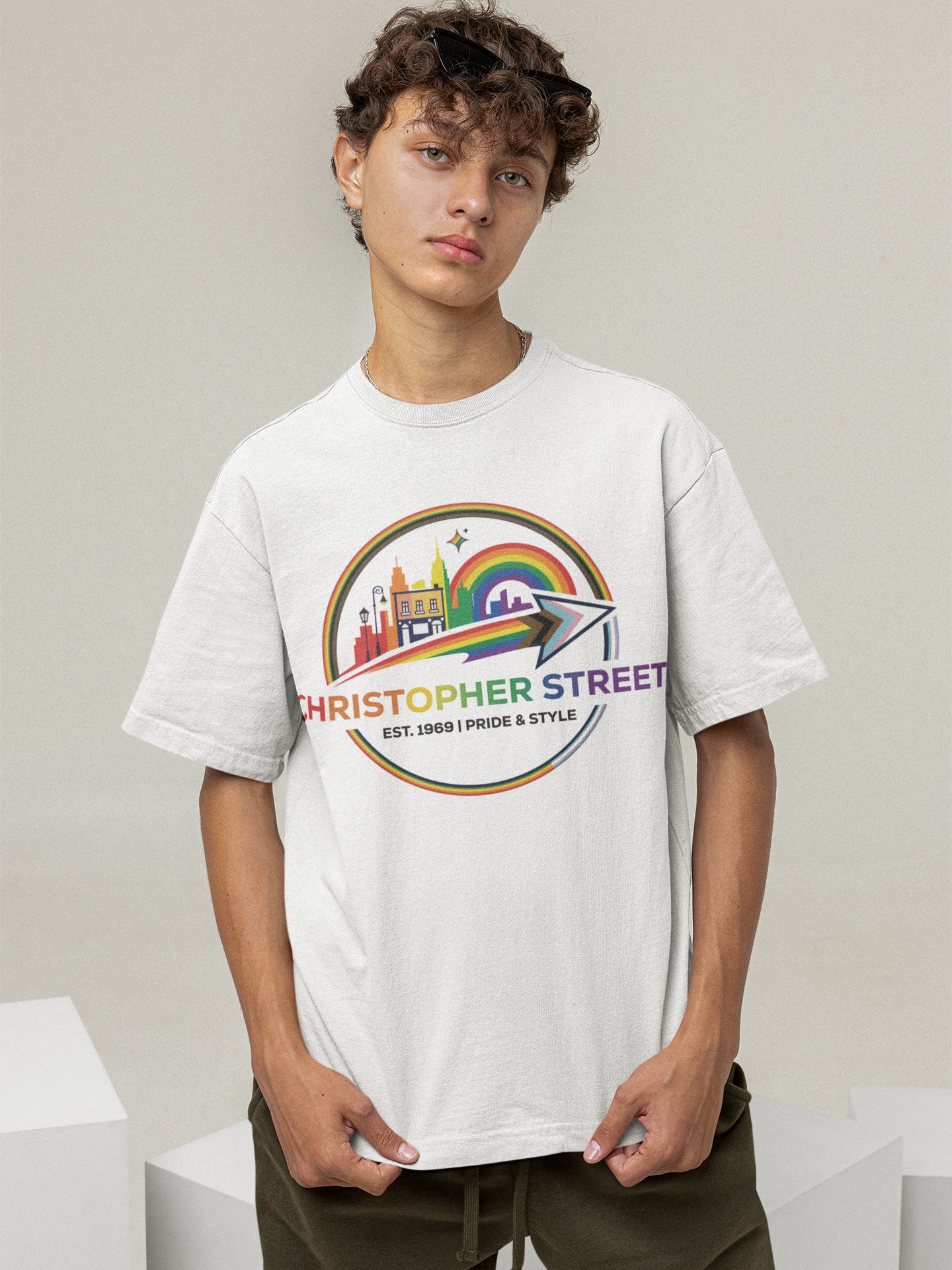 Christopher Street Pride Skyline Rainbow Tee product image (1)