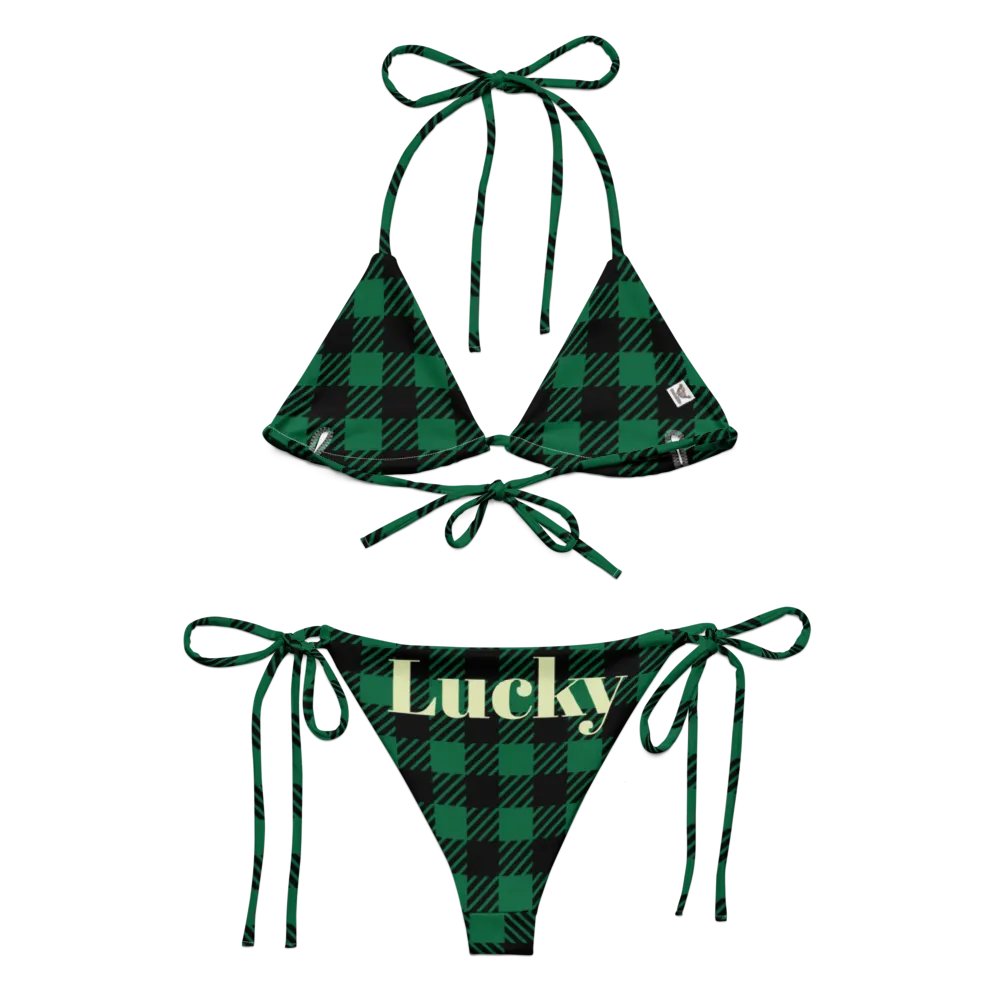 Eco-Chic Plaid Paradise Bikini Set product image (1)