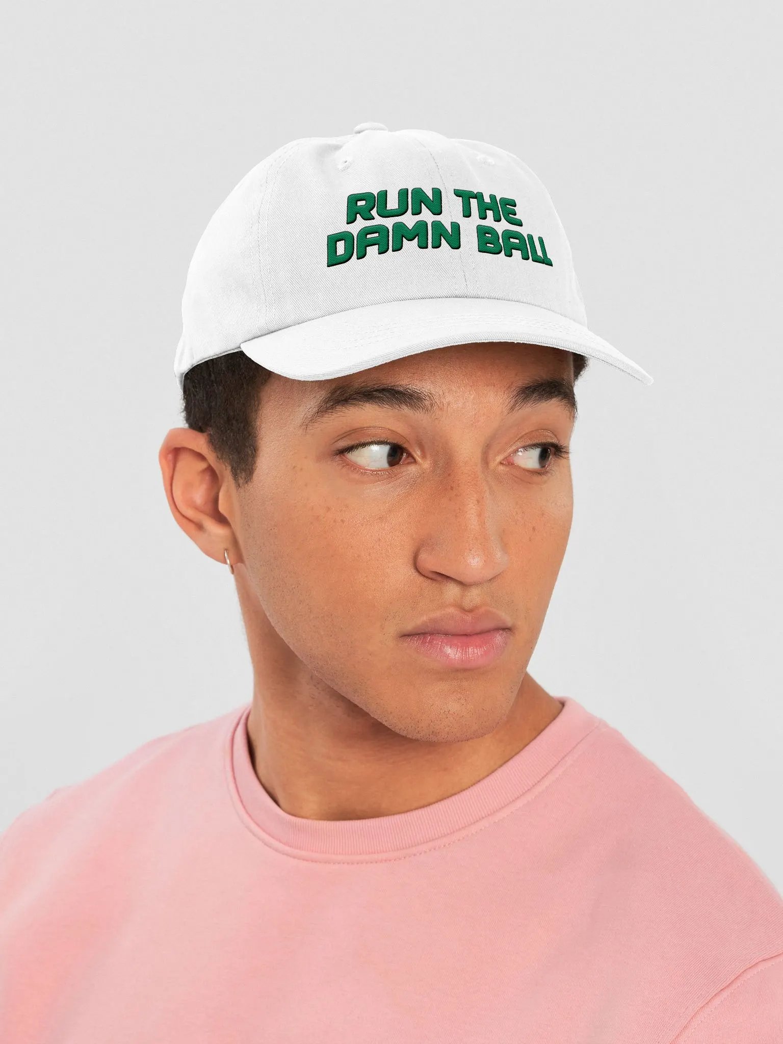 Run the Damn Ball Hat (White) product image (6)