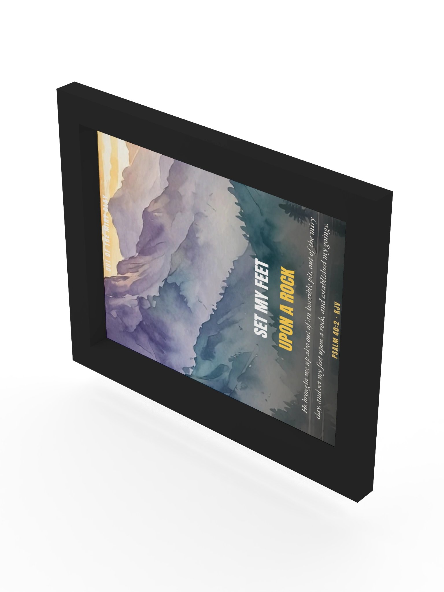 Set My Feet Upon a Rock — Psalm 40:2 Framed Wall Art product image (8)