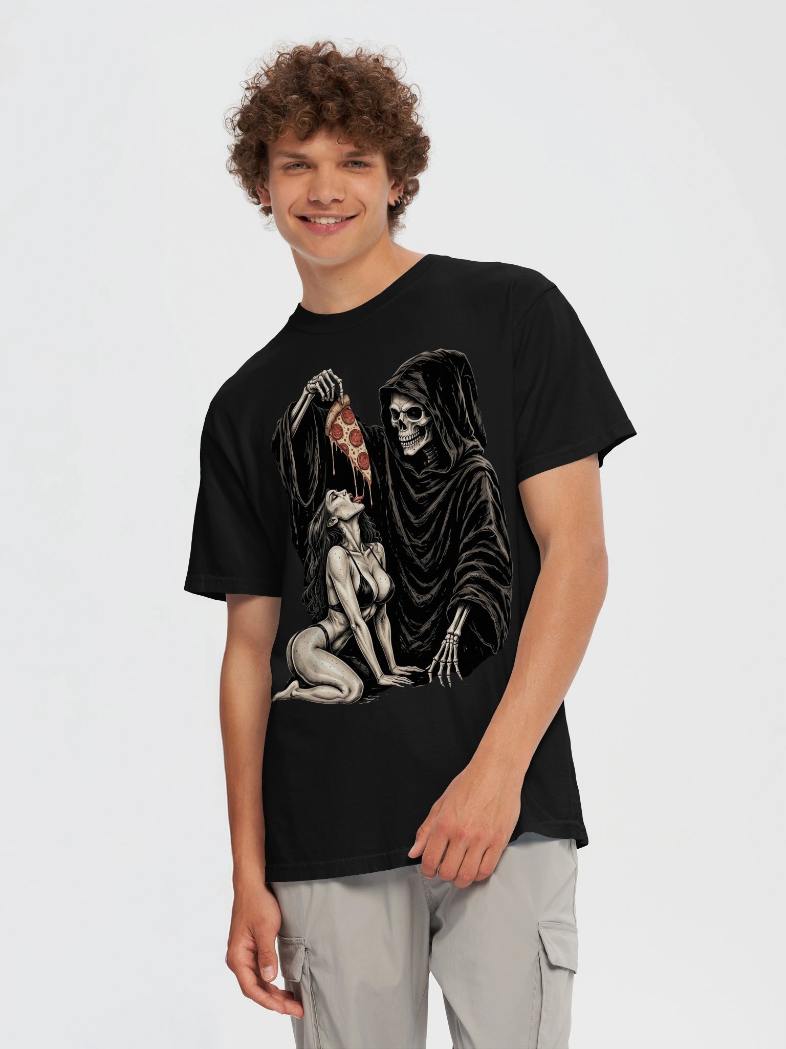 Death By Pizza Heavyweight Streetwear Tee product image (96)