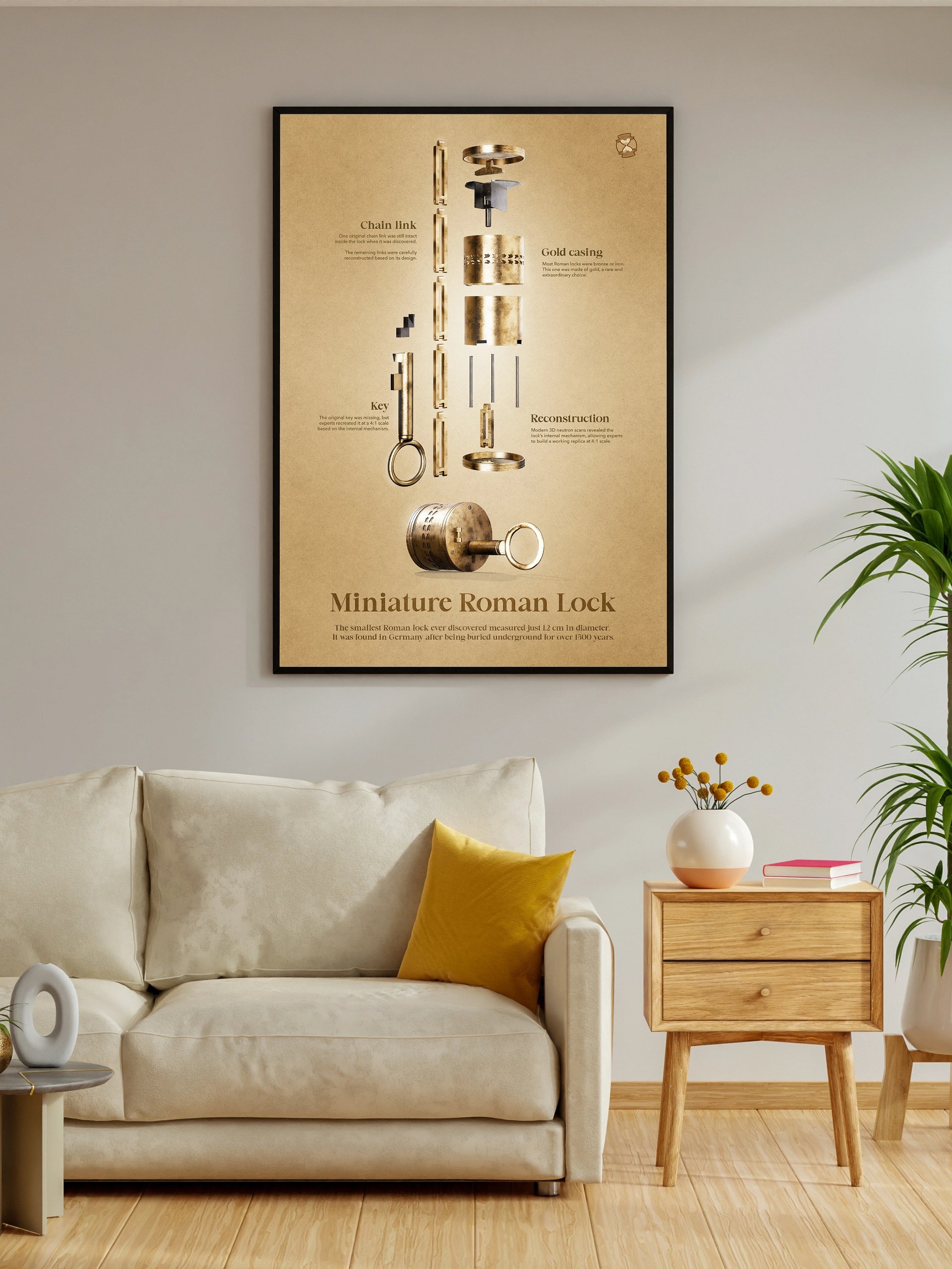 Miniature Roman Lock (Framed Poster) product image (2)