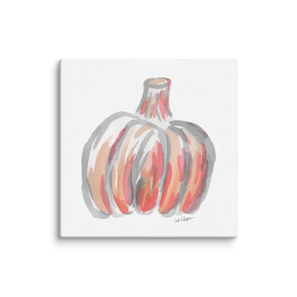 Watercolor Pumpkin Canvas Print 2 product image (1)