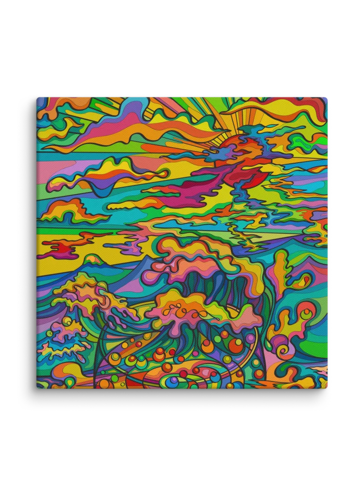 Vibrant Swirls Canvas Art - Sunset & Glass product image (48)