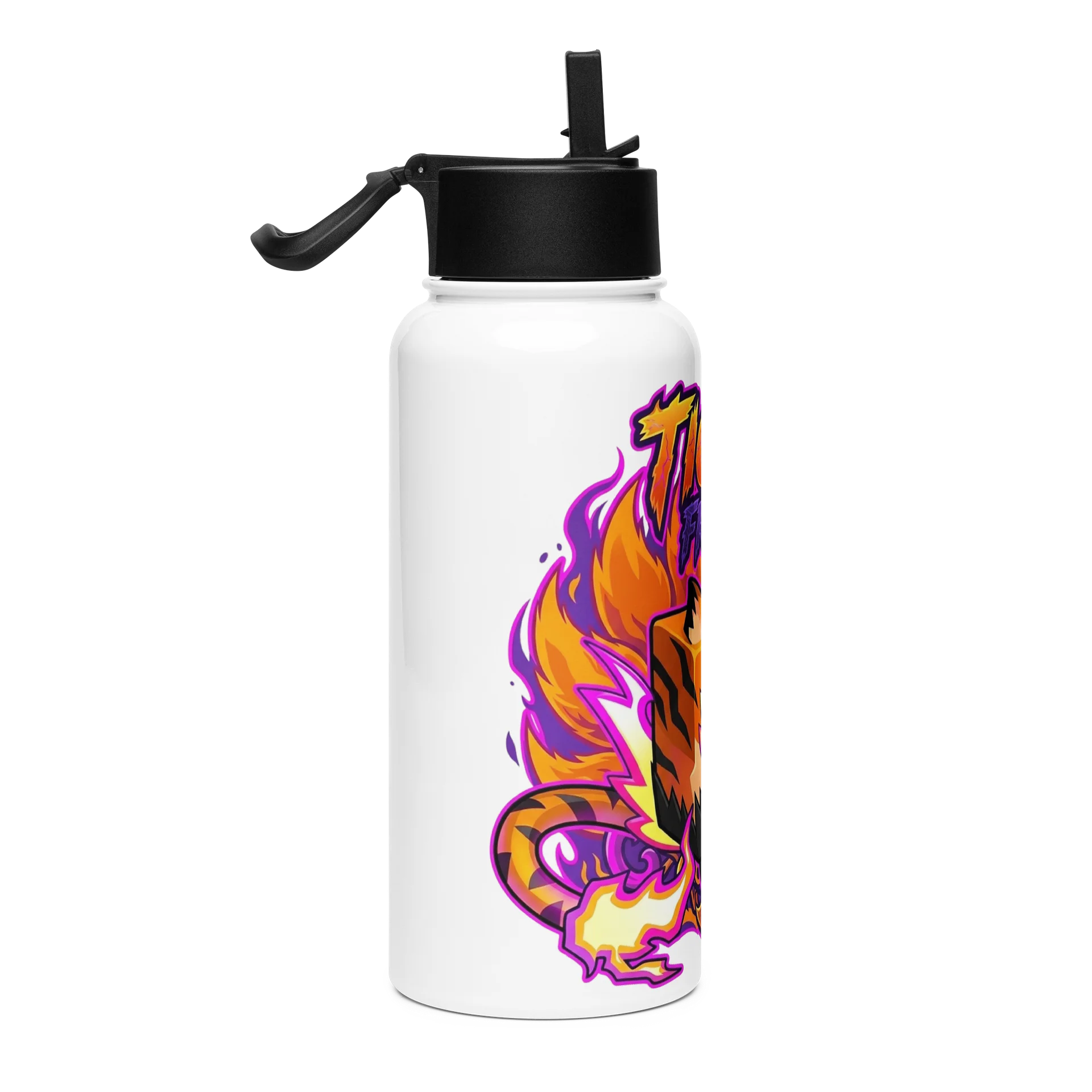 Tiger Fruit Blox Fruits Gamer Stainless Steel Water Bottle With Straw Gift For Kids product image (4)