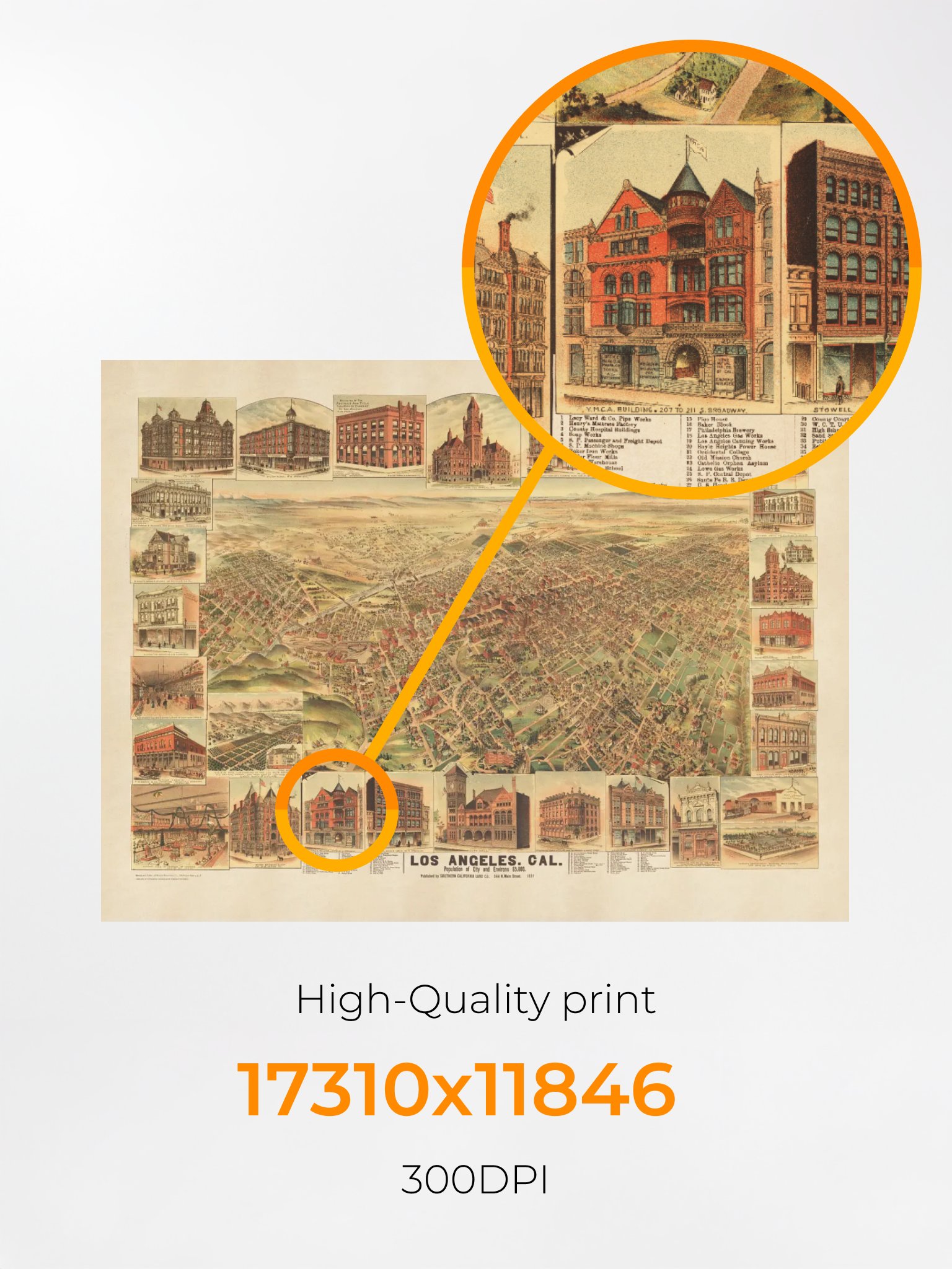 Los Angeles 1891 (Unframed Poster Print) product image (4)